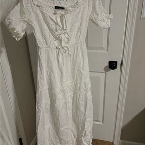 Simplee Apparel White Eyelet Maxi Dress